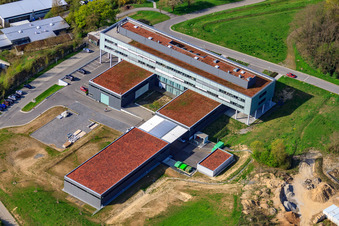 Pfinztal, Fraunhofer-Institut für Chemische Technologie (ICT) im Ortsteil Grötzingen in Karlsruhe im Bundesland Baden-Württemberg, Deutschland aus der Vogelperspektive