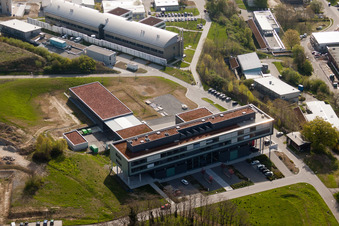 Luftbild von Pfinztal, Fraunhofer-Institut für Chemische Technologie (ICT) von Westen im Ortsteil Grötzingen in Karlsruhe im Bundesland Baden-Württemberg, Deutschland