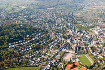 Luftaufnahme von Durlach, Turmberg in Karlsruhe im Bundesland Baden-Württemberg, Deutschland