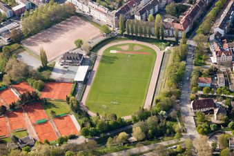 Durlach, Turmberg-Stadion in Karlsruhe im Bundesland Baden-Württemberg, Deutschland