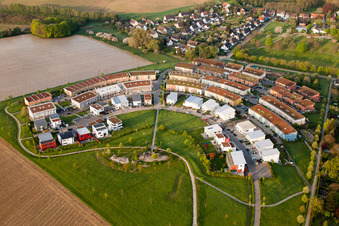 Luftaufnahme von Hohenwettersbach, Fünfzig Morgen in Karlsruhe im Bundesland Baden-Württemberg, Deutschland
