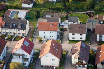Tulpenstr im Ortsteil Reichenbach in Waldbronn im Bundesland Baden-Württemberg, Deutschland von oben