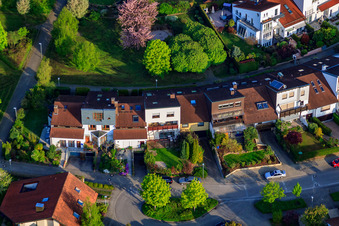 Trollingerstr im Ortsteil Stupferich in Karlsruhe im Bundesland Baden-Württemberg, Deutschland aus der Luft