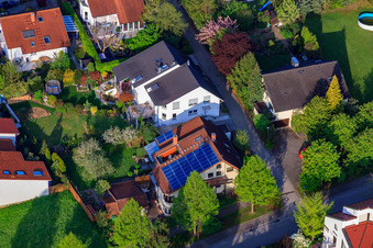 Ruländerstr im Ortsteil Stupferich in Karlsruhe im Bundesland Baden-Württemberg, Deutschland aus der Luft