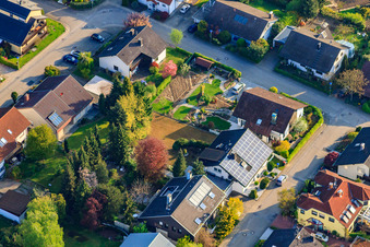 Luftaufnahme von Rebgärtenstr im Ortsteil Stupferich in Karlsruhe im Bundesland Baden-Württemberg, Deutschland