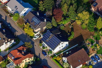 Gutedelstr im Ortsteil Stupferich in Karlsruhe im Bundesland Baden-Württemberg, Deutschland von oben