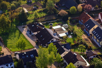 Stutenpferchstr im Ortsteil Stupferich in Karlsruhe im Bundesland Baden-Württemberg, Deutschland von oben