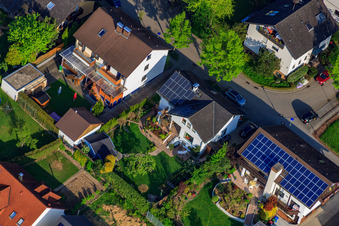 Schrägluftbild von Stutenpferchstr im Ortsteil Stupferich in Karlsruhe im Bundesland Baden-Württemberg, Deutschland