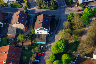 Gänsbergstr im Ortsteil Stupferich in Karlsruhe im Bundesland Baden-Württemberg, Deutschland aus der Luft