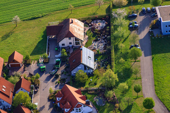 Luftaufnahme von Gerberastr im Ortsteil Stupferich in Karlsruhe im Bundesland Baden-Württemberg, Deutschland