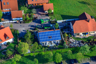 Gerberastr im Ortsteil Stupferich in Karlsruhe im Bundesland Baden-Württemberg, Deutschland aus der Luft