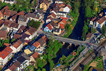 Pfinzbrücke Bahnhofstr im Ortsteil Söllingen in Pfinztal im Bundesland Baden-Württemberg, Deutschland
