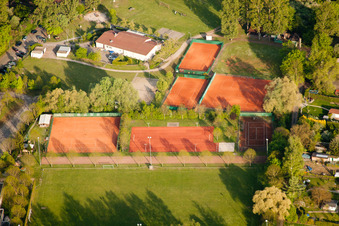 Luftaufnahme von Daxlanden, Sportanlagen Tennisclub in Karlsruhe im Bundesland Baden-Württemberg, Deutschland