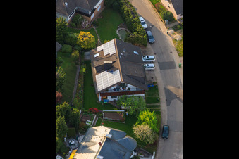 Schauinslandstr im Ortsteil Völkersbach in Malsch im Bundesland Baden-Württemberg, Deutschland von oben