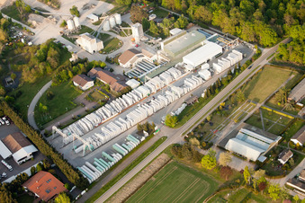 H+H Kalksandstein GmbH in Durmersheim im Bundesland Baden-Württemberg, Deutschland aus der Luft