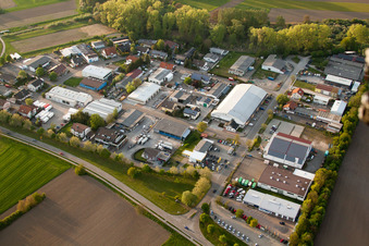 Gewerbegebiet Zeppelinstr im Ortsteil Würmersheim in Durmersheim im Bundesland Baden-Württemberg, Deutschland
