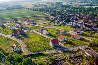 Neubaugebiet im NO im Ortsteil Schaidt in Wörth am Rhein im Bundesland Rheinland-Pfalz, Deutschland