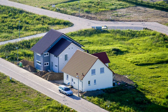 Luftbild von Neubaugebiet im NO im Ortsteil Schaidt in Wörth am Rhein im Bundesland Rheinland-Pfalz, Deutschland