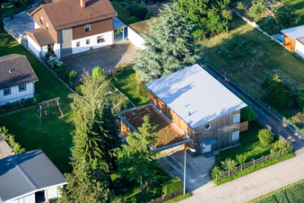 Luftbild von Speyerstr im Ortsteil Schaidt in Wörth am Rhein im Bundesland Rheinland-Pfalz, Deutschland