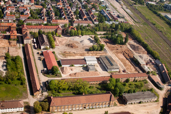 Siebenpfeiffer-Allee und Fritz Siegel-Straße mit vorbereitenden Baumaßnhamen für die Landesgartenschau Landau in Landau in der Pfalz im Bundesland Rheinland-Pfalz, Deutschland