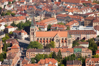 Luftbild von Kath. Kirche Mariä Himmelfahrt - Marienkirche in Landau in der Pfalz im Bundesland Rheinland-Pfalz, Deutschland