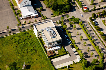 Ortsteil Queichheim in Landau in der Pfalz im Bundesland Rheinland-Pfalz, Deutschland von oben