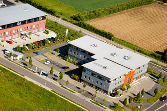 Luftbild von Ortsteil Queichheim in Landau in der Pfalz im Bundesland Rheinland-Pfalz, Deutschland