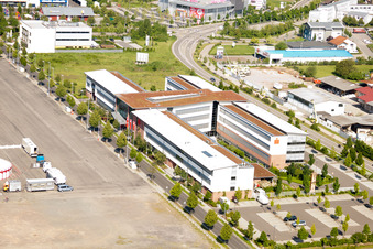 Luftaufnahme von Ortsteil Queichheim in Landau in der Pfalz im Bundesland Rheinland-Pfalz, Deutschland