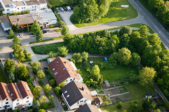 Durlach Aue in Karlsruhe im Bundesland Baden-Württemberg, Deutschland aus der Luft