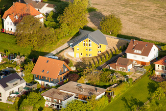 Luftbild von Wohnhäuser am Thomashäusle im Ortsteil Durlach in Karlsruhe im Bundesland Baden-Württemberg, Deutschland