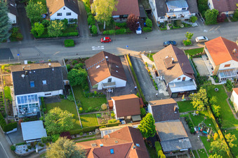 Gerberastraße 4 im Ortsteil Stupferich in Karlsruhe im Bundesland Baden-Württemberg, Deutschland von oben gesehen