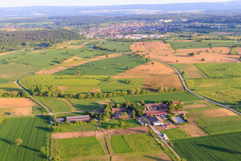Stall im Steinig im Ortsteil Langensteinbach in Karlsbad im Bundesland Baden-Württemberg, Deutschland