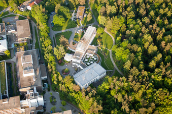 Schrägluftbild von Langensteinbach, SRH Klinikum in Karlsbad im Bundesland Baden-Württemberg, Deutschland