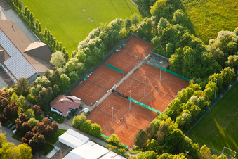 Luftbild von Reichenbach, Tennisclub Waldbronn e. V im Ortsteil Busenbach im Bundesland Baden-Württemberg, Deutschland