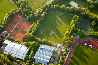 Schrägluftbild von Reichenbach, Tennisclub Waldbronn e. V im Ortsteil Busenbach im Bundesland Baden-Württemberg, Deutschland