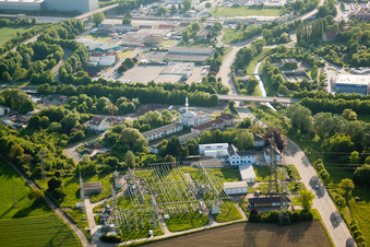 Umspannwerk vor der DITIB in Wiesloch im Bundesland Baden-Württemberg, Deutschland