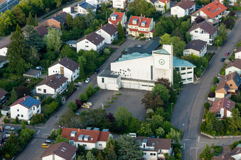Kirchengebäude der Dreifaltigkeitskirche in Wiesloch im Bundesland Baden-Württemberg, Deutschland
