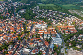 Siedlungsgebiet in Wiesloch im Bundesland Baden-Württemberg, Deutschland