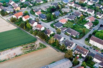 Drohnenaufname von Am Wasserturm in Kandel im Bundesland Rheinland-Pfalz, Deutschland