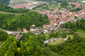 Drohnenaufname von Mothern im Bundesland Bas-Rhin, Frankreich