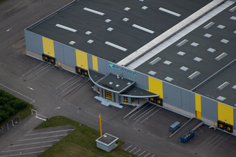 Luftbild von Drusenheim, De Rijke im Bundesland Bas-Rhin, Frankreich