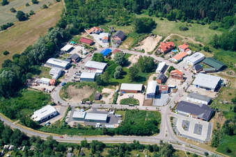Gewerbegebiet und Firmenansiedlung Süd / Mittelwegring im Ortsteil Industriegebiet Wörth-Oberwald in Jockgrim im Bundesland Rheinland-Pfalz, Deutschland