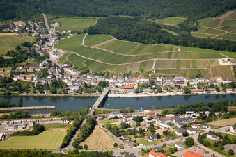 Moselbrücke nach Schengen im Bundesland Remich, Luxemburg