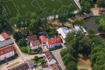 Elsässerstr in Kandel im Bundesland Rheinland-Pfalz, Deutschland von einer Drohne aus