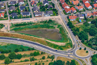 Luftaufnahme von Neubaugebiet West in Jockgrim im Bundesland Rheinland-Pfalz, Deutschland