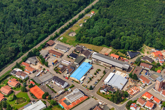 An der Kläranlage in Jockgrim im Bundesland Rheinland-Pfalz, Deutschland