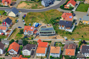 Kornblumenweg im Ortsteil Hardtwald in Neupotz im Bundesland Rheinland-Pfalz, Deutschland