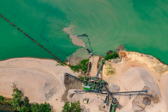 Kieswerk Markus Wolf in Leimersheim im Bundesland Rheinland-Pfalz, Deutschland