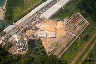 Germersheim, Möbel- und Holzwerk Nolte im Bundesland Rheinland-Pfalz, Deutschland von oben gesehen