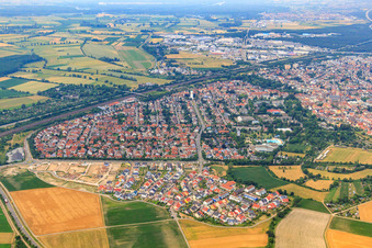 Luftbild von Südring in Hockenheim im Bundesland Baden-Württemberg, Deutschland